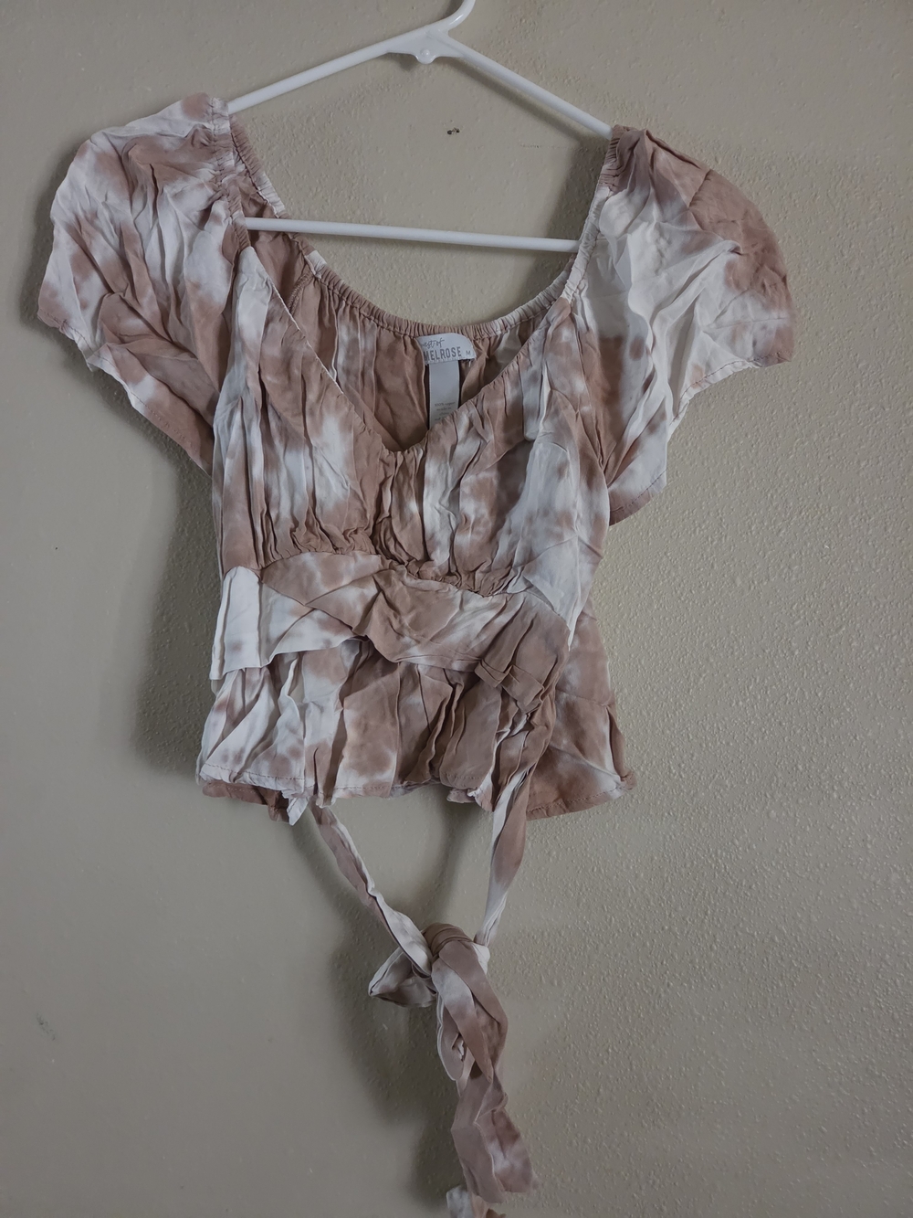 Blouse in Taupe Tie-Dye